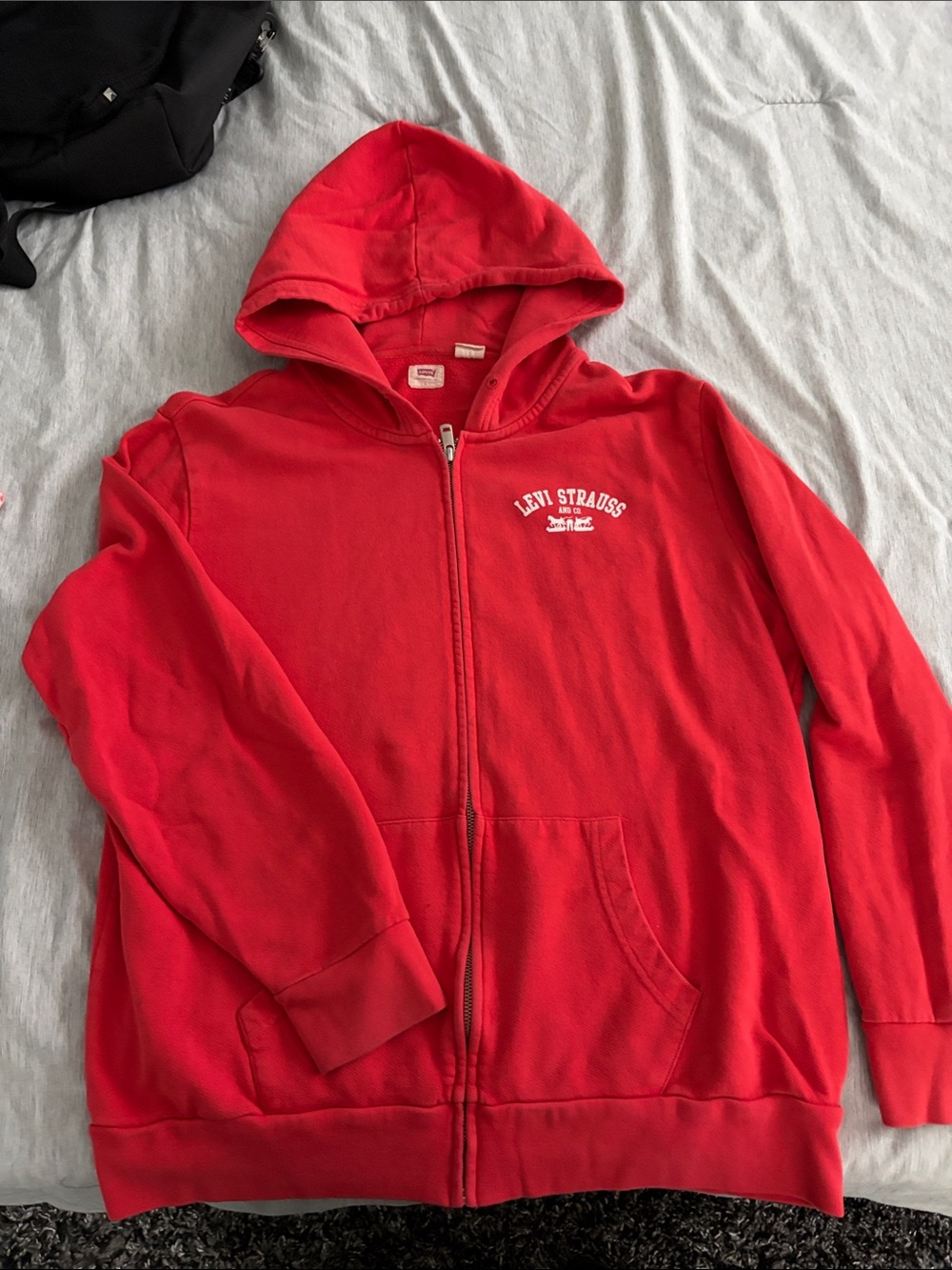 Vintage Levi's Red Full-Zip Hoodie